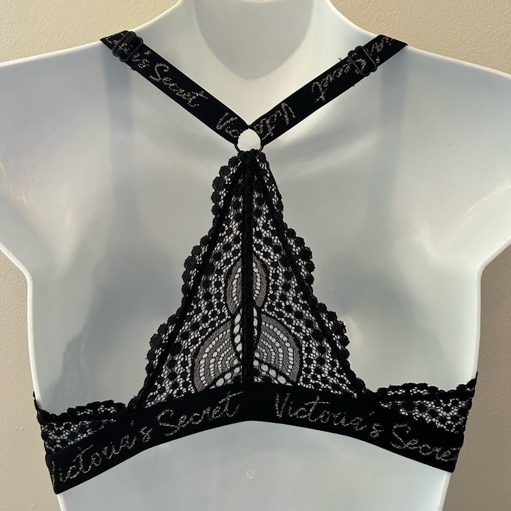 VICTORIA'S SECRET Black and Gold Lace Bralette!! 🖤 - Picture 3 of 3